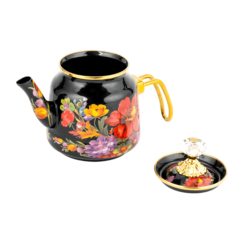 TK618 Turkish Floral Emali Teapot Set