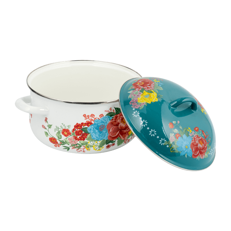 753d Emalia Flased Rim Rim odporna na rozlanie prostego garnka