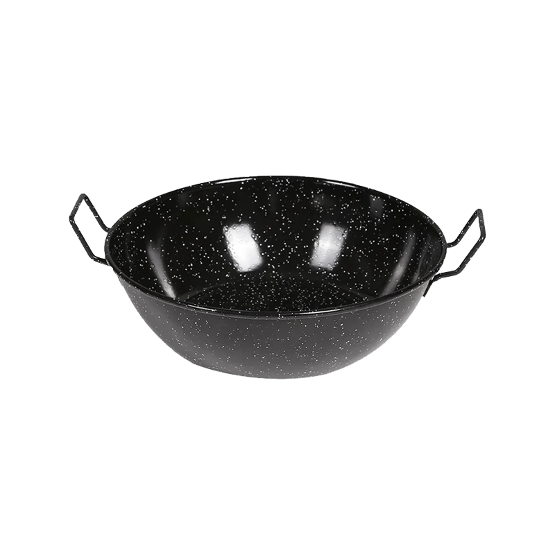 Enamel wykuty patelnia Wok